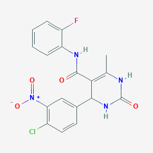 4-(4-chloro-3-nitrophenyl)-N-(2-fluorophenyl)-6-methyl-2-oxo-1,2,3,4-tetrahydropyrimidine-5-carboxamide