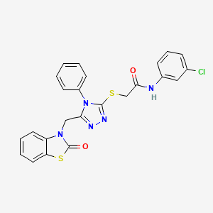 N-(3-chlorophenyl)-2-((5-((2-oxobenzo[d]thiazol-3(2H)-yl)methyl)-4-phenyl-4H-1,2,4-triazol-3-yl)thio)acetamide