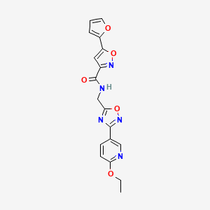 N-((3-(6-ethoxypyridin-3-yl)-1,2,4-oxadiazol-5-yl)methyl)-5-(furan-2-yl)isoxazole-3-carboxamide