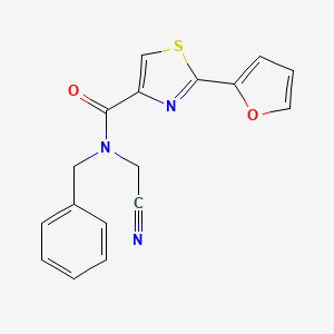 N-benzyl-N-(cyanomethyl)-2-(furan-2-yl)-1,3-thiazole-4-carboxamide