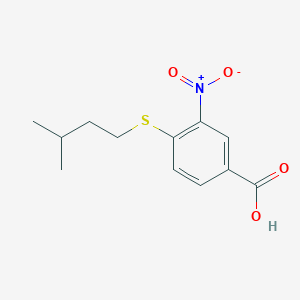 4-[(3-Methylbutyl)sulfanyl]-3-nitrobenzoic acid