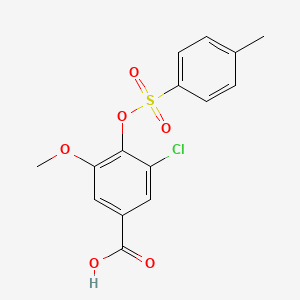 3-Chloro-5-methoxy-4-{[(4-methylphenyl)sulfonyl]oxy}benzoic acid