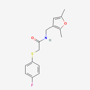 N-((2,5-dimethylfuran-3-yl)methyl)-2-((4-fluorophenyl)thio)acetamide