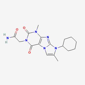 2-(6-Cyclohexyl-4,7-dimethyl-1,3-dioxopurino[7,8-a]imidazol-2-yl)acetamide