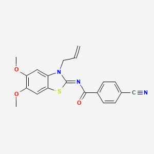 (Z)-N-(3-allyl-5,6-dimethoxybenzo[d]thiazol-2(3H)-ylidene)-4-cyanobenzamide