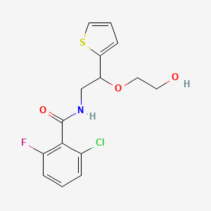 2-chloro-6-fluoro-N-(2-(2-hydroxyethoxy)-2-(thiophen-2-yl)ethyl)benzamide