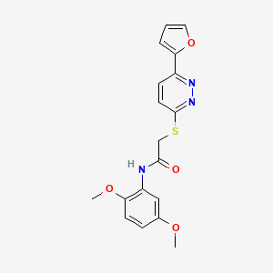 molecular formula C18H17N3O4S B2387168 N-(2,5-dimethoxyphenyl)-2-{[6-(furan-2-yl)pyridazin-3-yl]sulfanyl}acetamide CAS No. 872723-62-1