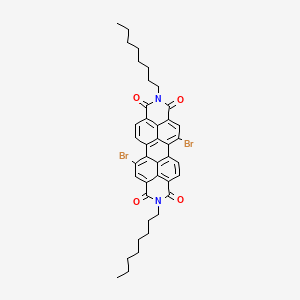 molecular formula C40H40Br2N2O4 B2387183 5,12-Dibromo-2,9-dioctylanthra[2,1,9-def:6,5,10-d'e'f']diisoquinoline-1,3,8,10(2H,9H)-tetraone CAS No. 209111-67-1