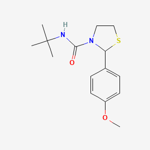 molecular formula C15H22N2O2S B2387204 N-tert-butyl-2-(4-methoxyphenyl)-1,3-thiazolidine-3-carboxamide CAS No. 2034262-30-9