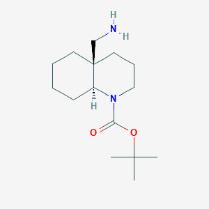 molecular formula C15H28N2O2 B2387206 rac-tert-butyl (4aR,8aS)-4a-(aminomethyl)-decahydroquinoline-1-carboxylate CAS No. 2305184-98-7