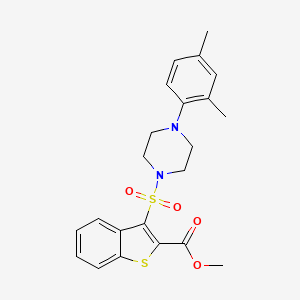 molecular formula C22H24N2O4S2 B2387208 Methyl 3-{[4-(2,4-dimethylphenyl)piperazin-1-yl]sulfonyl}-1-benzothiophene-2-carboxylate CAS No. 899978-11-1