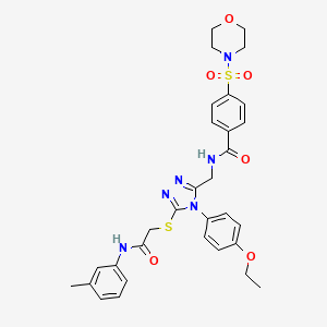 N-((4-(4-ethoxyphenyl)-5-((2-oxo-2-(m-tolylamino)ethyl)thio)-4H-1,2,4-triazol-3-yl)methyl)-4-(morpholinosulfonyl)benzamide
