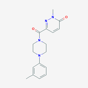 2-methyl-6-(4-(m-tolyl)piperazine-1-carbonyl)pyridazin-3(2H)-one
