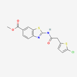 Methyl 2-(2-(5-chlorothiophen-2-yl)acetamido)benzo[d]thiazole-6-carboxylate