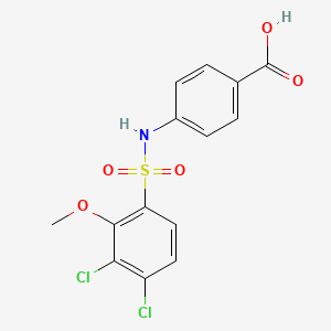 4-(3,4-Dichloro-2-methoxybenzenesulfonamido)benzoic acid