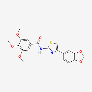 N-(4-(benzo[d][1,3]dioxol-5-yl)thiazol-2-yl)-3,4,5-trimethoxybenzamide