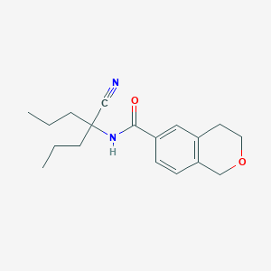 molecular formula C18H24N2O2 B2387253 N-(4-Cyanoheptan-4-yl)-3,4-dihydro-1H-isochromene-6-carboxamide CAS No. 2193792-99-1