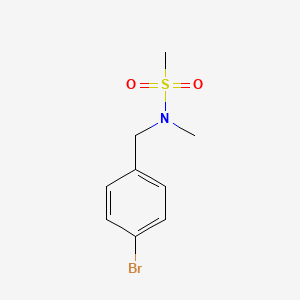 molecular formula C9H12BrNO2S B2387255 N-[(4-bromophenyl)methyl]-N-methylmethanesulfonamide CAS No. 138468-24-3