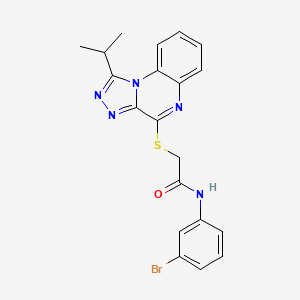 molecular formula C20H18BrN5OS B2387274 N-(3-bromophenyl)-2-{[1-(propan-2-yl)-[1,2,4]triazolo[4,3-a]quinoxalin-4-yl]sulfanyl}acetamide CAS No. 1357887-35-4