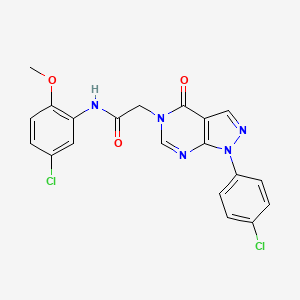 molecular formula C20H15Cl2N5O3 B2387285 N-(5-chloro-2-methoxyphenyl)-2-(1-(4-chlorophenyl)-4-oxo-1H-pyrazolo[3,4-d]pyrimidin-5(4H)-yl)acetamide CAS No. 852440-92-7