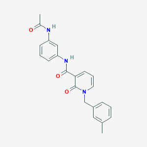 molecular formula C22H21N3O3 B2387290 N-(3-acetamidophenyl)-1-(3-methylbenzyl)-2-oxo-1,2-dihydropyridine-3-carboxamide CAS No. 946247-58-1