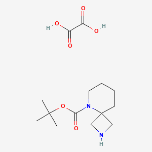 molecular formula C14H24N2O6 B2387291 5-Boc-2,5-diazaspiro[3.5]nonane oxalate CAS No. 1246035-53-9; 1408076-07-2