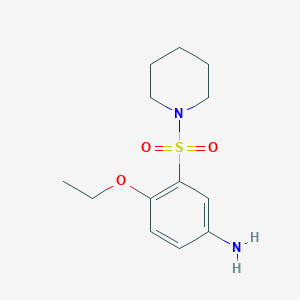 molecular formula C13H20N2O3S B2387299 4-Ethoxy-3-(piperidine-1-sulfonyl)aniline CAS No. 851175-25-2