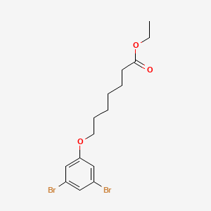 molecular formula C15H20Br2O3 B2387348 Ethyl 7-(3,5-dibromophenoxy)heptanoate CAS No. 1048041-78-6