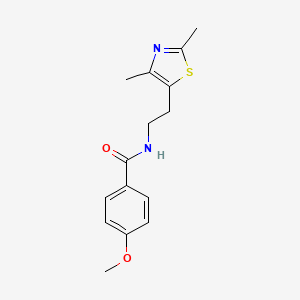 molecular formula C15H18N2O2S B2387353 N-[2-(2,4-dimethyl-1,3-thiazol-5-yl)ethyl]-4-methoxybenzamide CAS No. 873010-76-5