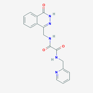molecular formula C17H15N5O3 B2387385 N-[(4-oxo-3,4-dihydrophthalazin-1-yl)methyl]-N'-[(pyridin-2-yl)methyl]ethanediamide CAS No. 923139-15-5