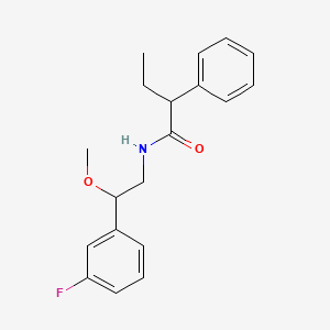 molecular formula C19H22FNO2 B2387390 N-[2-(3-fluorophenyl)-2-methoxyethyl]-2-phenylbutanamide CAS No. 1797554-73-4