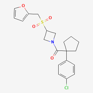 B2387418 (1-(4-Chlorophenyl)cyclopentyl)(3-((furan-2-ylmethyl)sulfonyl)azetidin-1-yl)methanone CAS No. 1797886-60-2