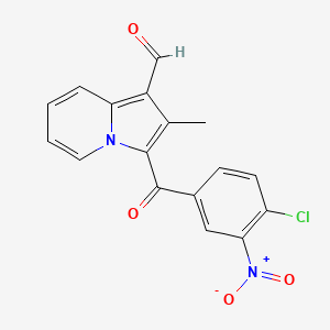 B2387432 3-(4-Chloro-3-nitrobenzoyl)-2-methylindolizine-1-carbaldehyde CAS No. 380467-45-8