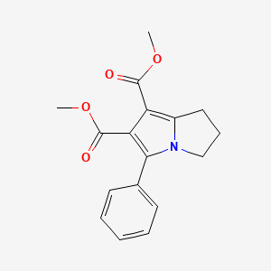 molecular formula C17H17NO4 B2387442 dimethyl 5-phenyl-2,3-dihydro-1H-pyrrolizine-6,7-dicarboxylate CAS No. 60026-93-9