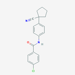4-chloro-N-[4-(1-cyanocyclopentyl)phenyl]benzamide