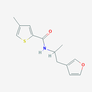 molecular formula C13H15NO2S B2387487 N-[1-(furan-3-yl)propan-2-yl]-4-methylthiophene-2-carboxamide CAS No. 1798458-94-2