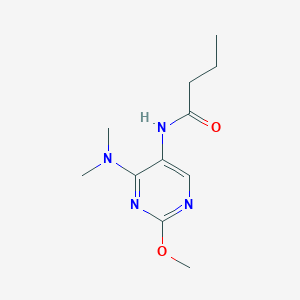 molecular formula C11H18N4O2 B2387542 N-[4-(dimethylamino)-2-methoxypyrimidin-5-yl]butanamide CAS No. 1797293-01-6