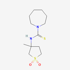molecular formula C12H22N2O2S2 B2387549 N-(3-methyl-1,1-dioxidotetrahydrothiophen-3-yl)azepane-1-carbothioamide CAS No. 443651-85-2