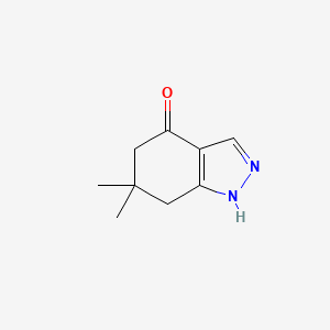 molecular formula C9H12N2O B2387558 6,6-Dimethyl-1,5,6,7-tetrahydro-indazol-4-one CAS No. 912259-11-1