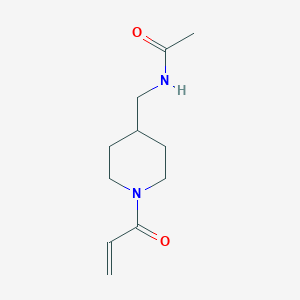 molecular formula C11H18N2O2 B2387565 N-[(1-Prop-2-enoylpiperidin-4-yl)methyl]acetamide CAS No. 1598304-02-9