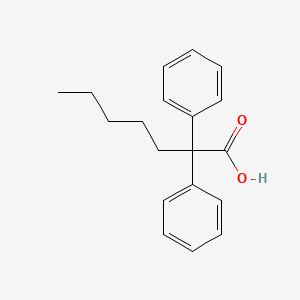 molecular formula C19H22O2 B2387594 2,2-Diphenylheptanoic acid CAS No. 198337-89-2