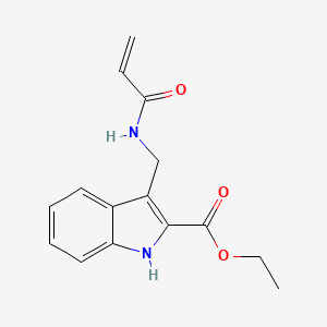 molecular formula C15H16N2O3 B2387622 Ethyl 3-[(prop-2-enoylamino)methyl]-1H-indole-2-carboxylate CAS No. 2411317-62-7