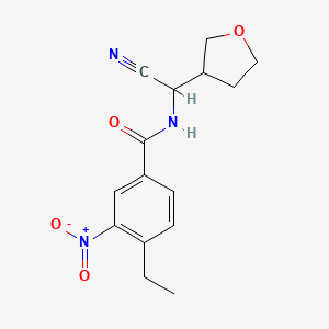 molecular formula C15H17N3O4 B2387655 N-[cyano(oxolan-3-yl)methyl]-4-ethyl-3-nitrobenzamide CAS No. 1445230-43-2