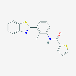 molecular formula C19H14N2OS2 B238767 N-[3-(1,3-benzothiazol-2-yl)-2-methylphenyl]thiophene-2-carboxamide 