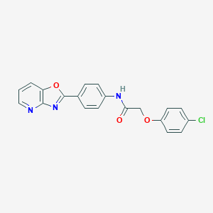 molecular formula C20H14ClN3O3 B238769 2-(4-chlorophenoxy)-N-(4-[1,3]oxazolo[4,5-b]pyridin-2-ylphenyl)acetamide 