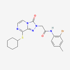 molecular formula C20H22BrN5O2S B2387691 N-(3-fluorobenzyl)-1-(mesitylsulfonyl)-3-methylpiperidine-3-carboxamide CAS No. 1251603-36-7