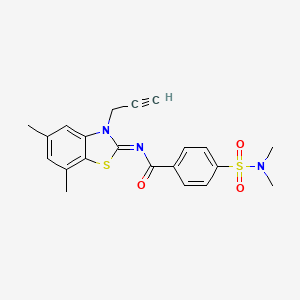 N-(5,7-dimethyl-3-prop-2-ynyl-1,3-benzothiazol-2-ylidene)-4-(dimethylsulfamoyl)benzamide