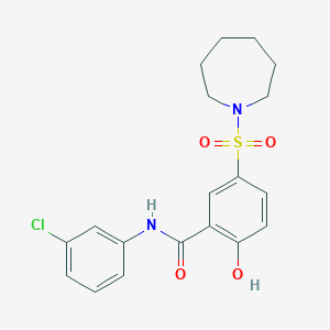 5-(azepan-1-ylsulfonyl)-N-(3-chlorophenyl)-2-hydroxybenzamide