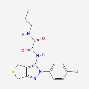 N'-[2-(4-chlorophenyl)-4,6-dihydrothieno[3,4-c]pyrazol-3-yl]-N-propyloxamide
