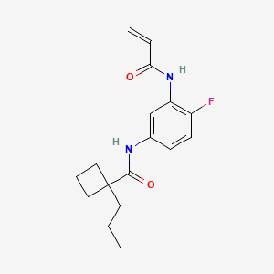 N-[4-Fluoro-3-(prop-2-enoylamino)phenyl]-1-propylcyclobutane-1-carboxamide